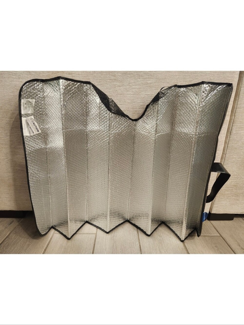 Dodge Ram Black Dashboard Accordian Sun Shade & 2 Ram Liscense Plate Screw Cover - Picture 2 of 10